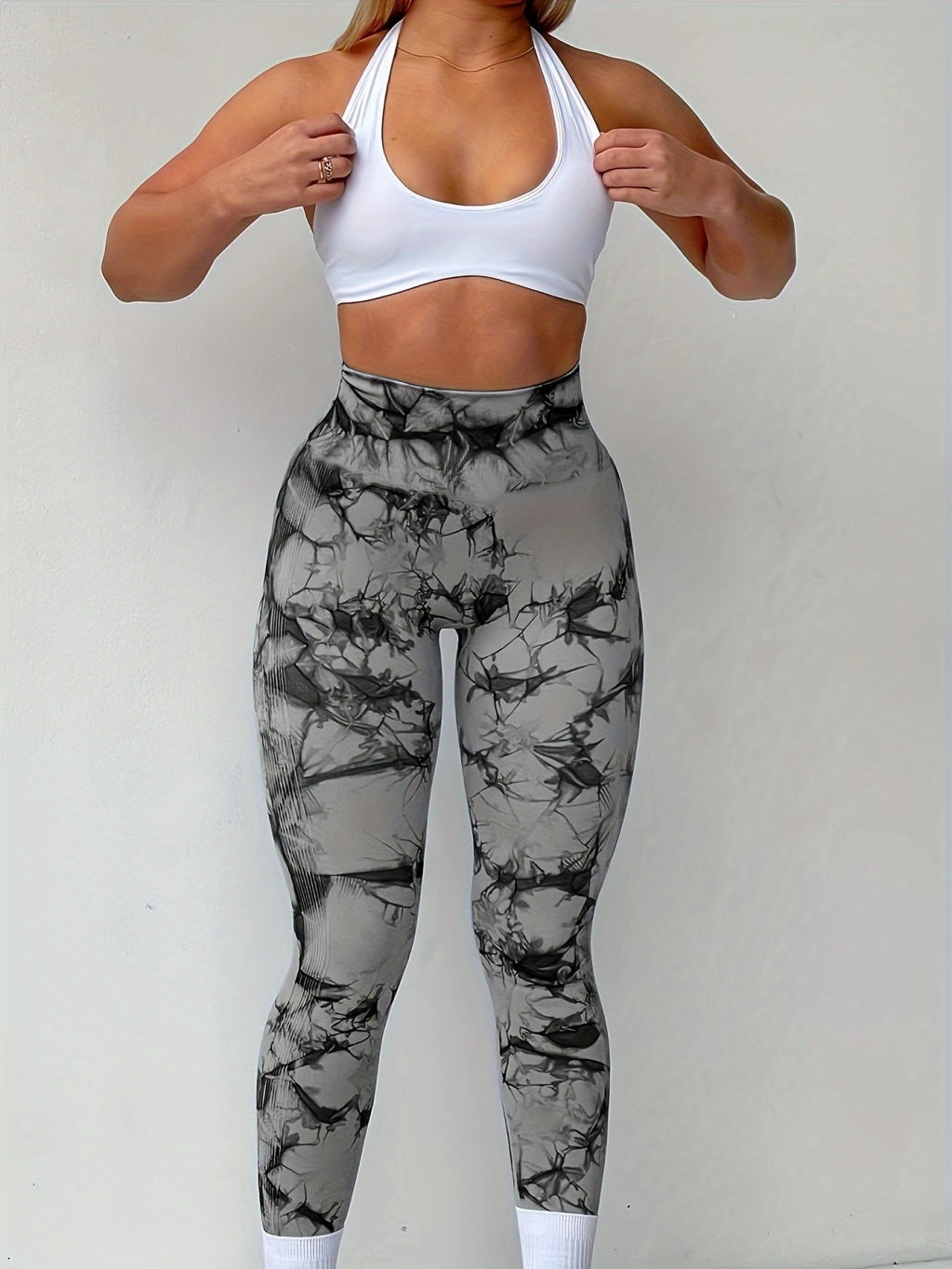 Upgrade Your Workout Wardrobe with High-Elastic Tie Dye Yoga Pants - Perfect for Pilates, Running, and More!.