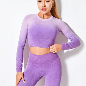 Get Your Ideal Workout Look with Our Ombre Yoga Set - High Stretch, Comfortable, and Stylish!.