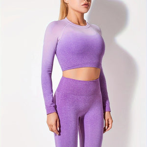 Get Your Ideal Workout Look with Our Ombre Yoga Set - High Stretch, Comfortable, and Stylish!.