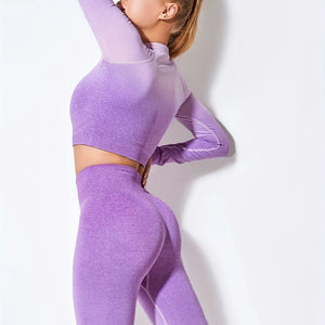 Get Your Ideal Workout Look with Our Ombre Yoga Set - High Stretch, Comfortable, and Stylish!.