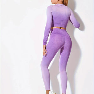 Get Your Ideal Workout Look with Our Ombre Yoga Set - High Stretch, Comfortable, and Stylish!.