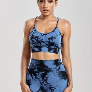 Stylish Tie-Dye Workout Set for Women - Quick-Dry, High Stretch Fabric, Perfect for Active Athletes.