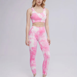 Ultimate Tie-Dye Sports Set - Perfect for Yoga, Running, and Cycling.