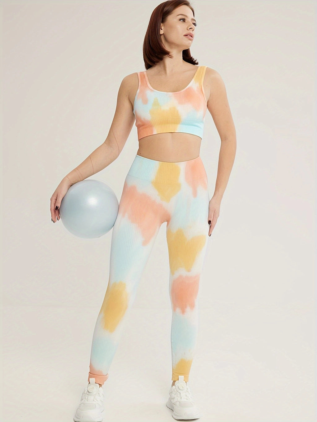 Ultimate Tie-Dye Sports Set - Perfect for Yoga, Running, and Cycling.