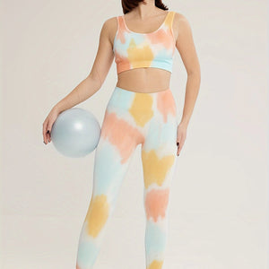 Ultimate Tie-Dye Sports Set - Perfect for Yoga, Running, and Cycling.