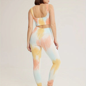 Ultimate Tie-Dye Sports Set - Perfect for Yoga, Running, and Cycling.