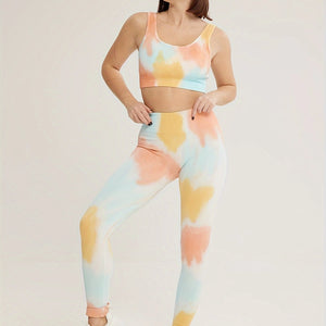 Ultimate Tie-Dye Sports Set - Perfect for Yoga, Running, and Cycling.