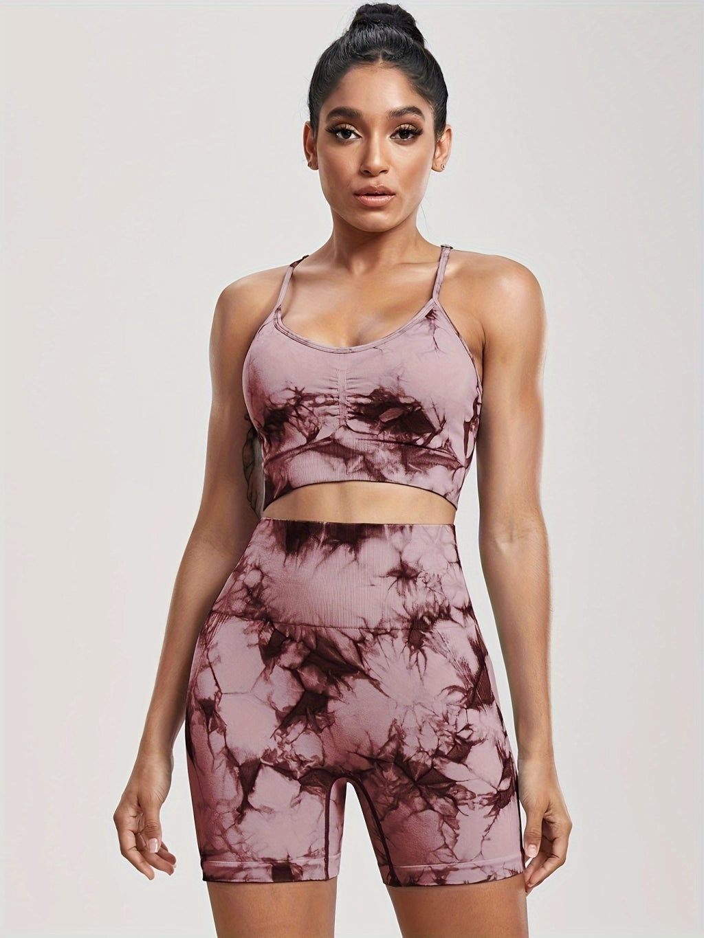 Get Active with Our Tie-Dye Sports Set - Quick Dry, Comfort Fit, Perfect for Yoga & Gym.