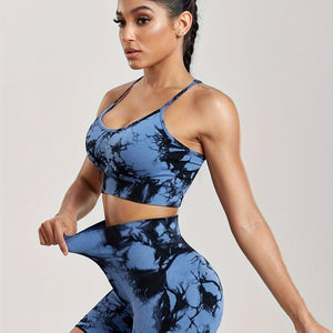 Get Active with Our Tie-Dye Sports Set - Quick Dry, Comfort Fit, Perfect for Yoga & Gym.