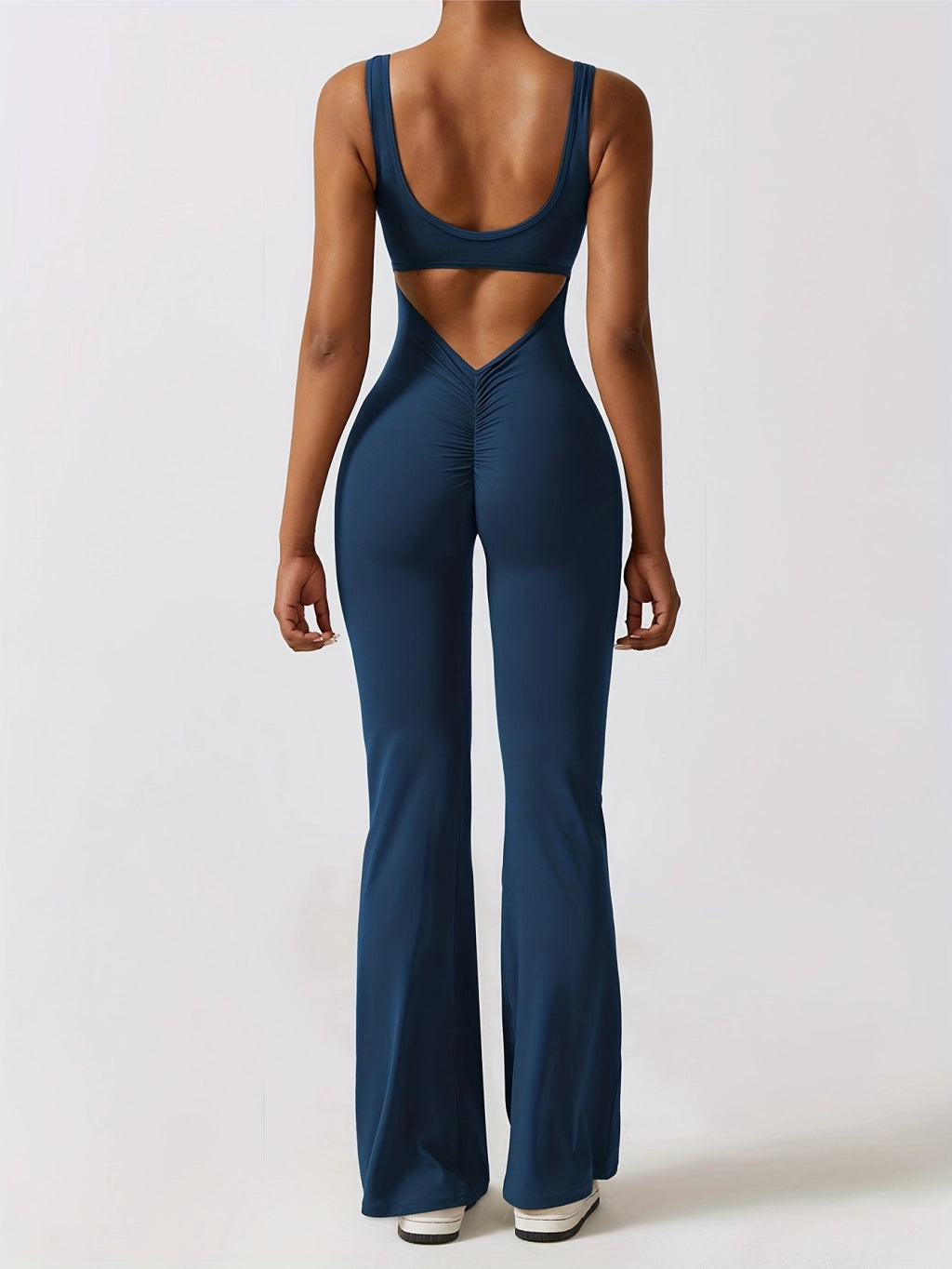 Ultimate Yoga Bodysuit: High Waist, Flare Leggings with Pockets.