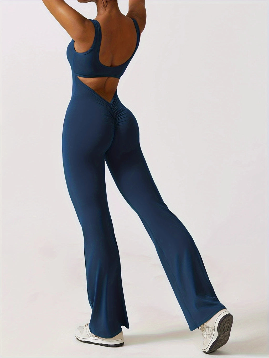 Ultimate Yoga Bodysuit: High Waist, Flare Leggings with Pockets.