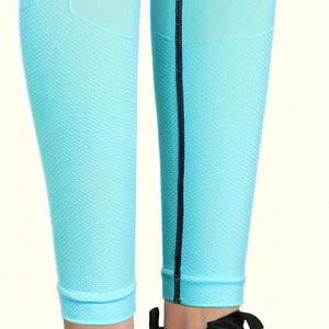 Upgrade Your Workout with High-Waisted Ombre Yoga Pants - Breathable Activewear for Women.