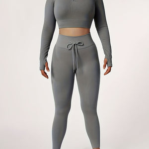 Ultimate Seamless Yoga Set - High-Waisted Leggings and Crop Top' 