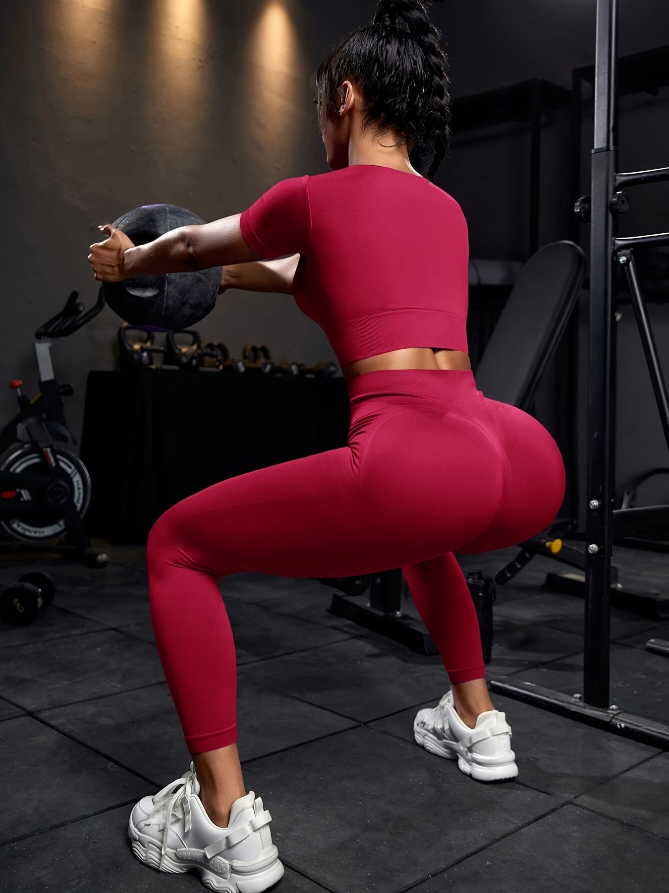 Look & Feel Your Best: 2-Piece Yoga Sports Set for Women - Boat Neck Top & High Waist Leggings.