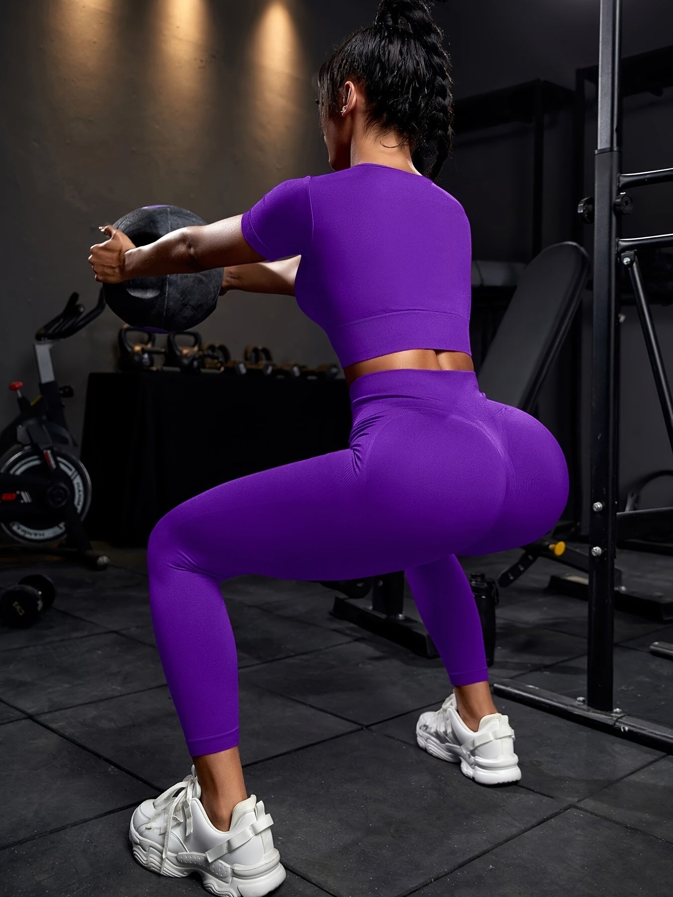 Look & Feel Your Best: 2-Piece Yoga Sports Set for Women - Boat Neck Top & High Waist Leggings.