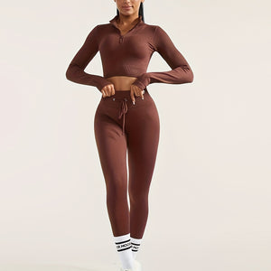 Ultimate Seamless Yoga Set - High-Waisted Leggings and Crop Top' 